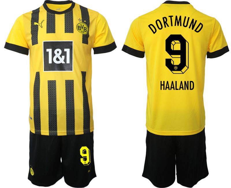 Men 2022-2023 Club Borussia Dortmund home yellow #9 Soccer Jerseys